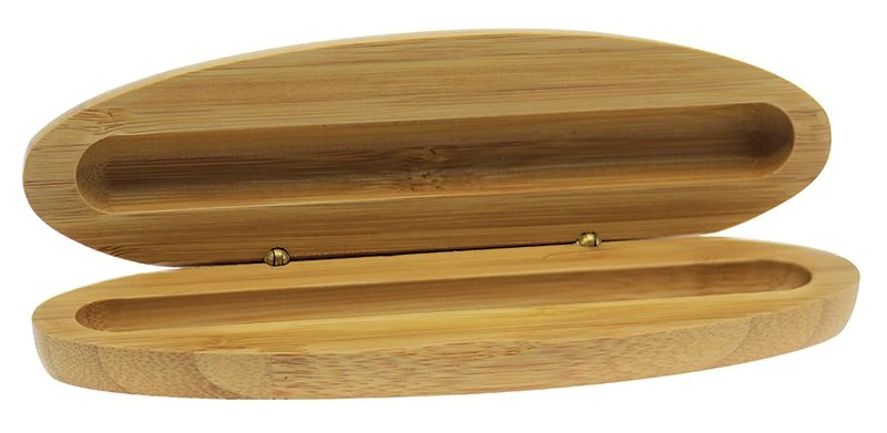 Oval Single Pen Box, Bamboo