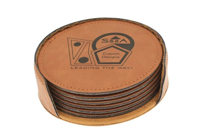 Rawhide Coasters Round