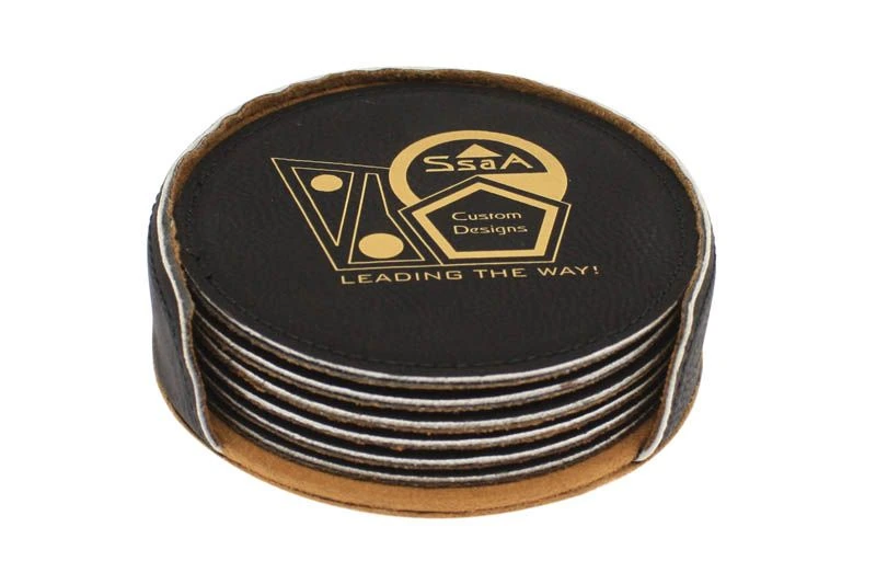 Black Coasters Round